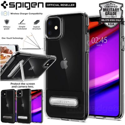iPhone 11 Case, Genuine SPIGEN Slim Armor Essential S Heavy Duty Hard Clear Cover for Apple