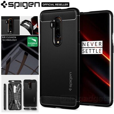 OnePlus 7T Pro Case, Genuine SPIGEN Rugged Armor Resilient Ultra Soft Cover