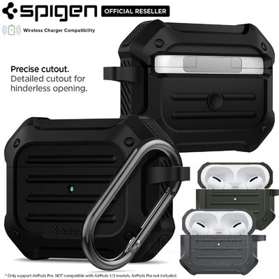 AirPods Pro Case, Genuine Spigen Tough Armor Heavy Duty Hard Cover for Apple
