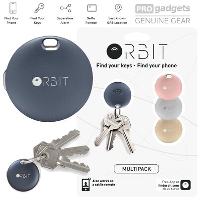 Genuine ORBIT Keys Multipack Phone Finder Bluetooth Tracker with Smartphone App