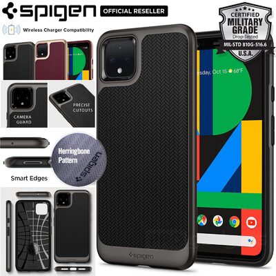 Google Pixel 4 Case, Genuine Spigen Neo Hybrid Dual Layer Premium Bumper TPU Cover for Google