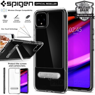 Google Pixel 4 Case, Genuine Spigen Slim Armor Essential S Heavy Duty Hard Clear Cover for Google