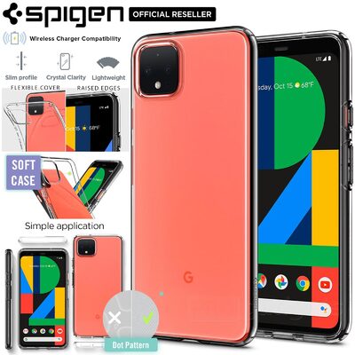Google Pixel 4 XL Case, Genuine Spigen Liquid Crystal Exact Fit Slim Soft Cover for Google