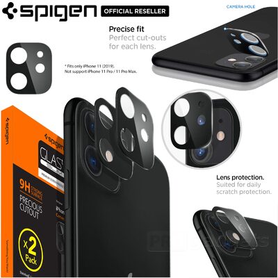 iPhone 11 Camera Lens Protector Genuine Spigen GLAS.tR Slim Tempered Glass 2PCS