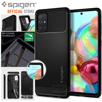 Galaxy A71 4G Case, Genuine SPIGEN Rugged Armor Resilient Ultra Soft Cover for Samsung