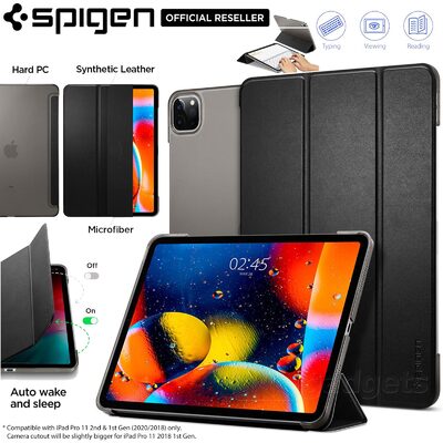 Apple iPad Pro 11 2020 / 2018 Case, Genuine SPIGEN Smart Tri Fold Auto wake Stand Cover