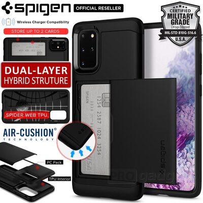 Galaxy S20 Plus Case, Genuine SPIGEN Slim Armor CS Card Slider Holder Cover for Samsung