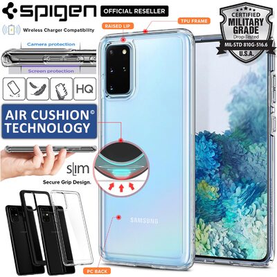 Galaxy S20 Plus Case, Genuine SPIGEN Ultra Hybrid Air Cushion Bumper Hard Cover for Samsung