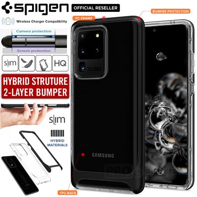 Galaxy S20 Ultra 5G Case, Genuine SPIGEN Neo Hybrid Crystal Dual Layer Clear Bumper Cover for Samsung