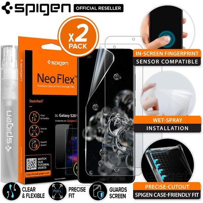 Galaxy S20 Ultra Screen Protector, Genuine SPIGEN Neo Flex HD Clear Film for Samsung 2PCS/PACK