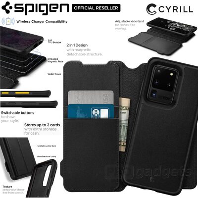 Genuine SPIGEN Ciel by CYRILL Wallet Stand Brick Cover for Galaxy S20 Ultra 5G Case