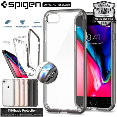 Genuine SPIGEN Neo Hybrid Crystal 2 Dual Layer Clear Bumper Cover for Apple iPhone SE 2020 Case