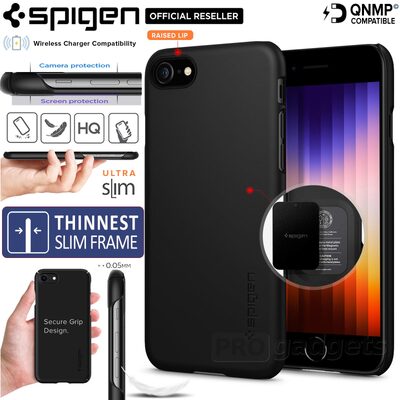 Genuine SPIGEN Thin Fit Exact Fit Ultra Slim Hard Cover for Apple iPhone SE 2020 Case