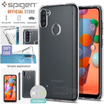 Genuine SPIGEN Liquid Crystal Slim Clear Soft Cover for Samsung Galaxy A11 Case