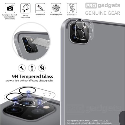 Aftermarket 9H Camera Lens Tempered Glass Slim Protector for Apple iPad Pro 11/ 12.9 2020