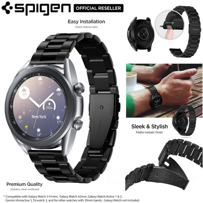 Genuine SPIGEN Modern Fit Watch Band 20mm for Galaxy Watch Classic/4/3 41mm/42mm/Active 2 1/Garmin Vivoactive 3 Huawei Watch GT 2 
