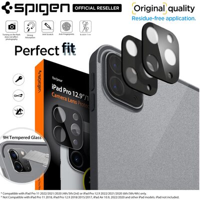 Genuine SPIGEN Full Cover Camera Glass 2PC for Apple iPad Pro 11 12.9 2021/2020/2018 Lens Protector
