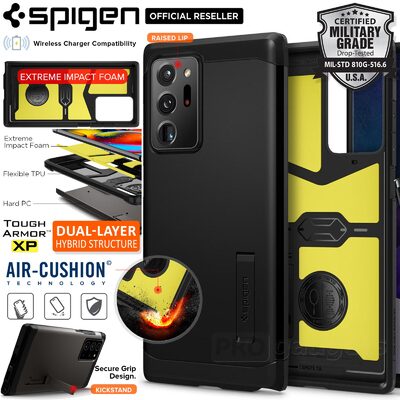 Genuine SPIGEN Tough Armor Impact Shock Proof Kickstand Hard Cover for Samsung Galaxy Note 20 Ultra Case