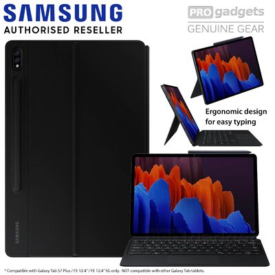 Genuine Original SAMSUNG Galaxy Tab S8 Plus/ S7 Plus/ Tab S7 FE 12.4 Bluetooth Book Cover Keyboard Case