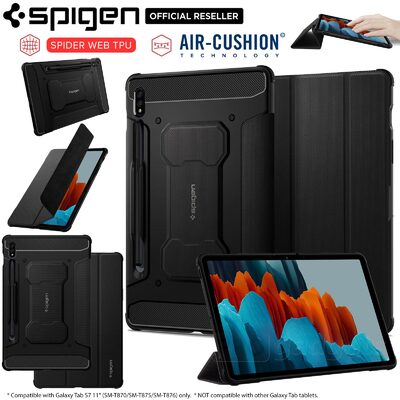 Genuine SPIGEN Rugged Armor Pro Protective Flip Cover for Samsung Galaxy Tab S8 / S7 / Tab S7 5G 11.0 Case
