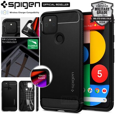 Genuine SPIGEN Ultra Rugged Armor Resilient Soft Cover for Google Pixel 5 Case