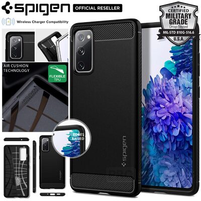 Genuine SPIGEN Rugged Armor Shockproof Cover for Samsung Galaxy S20 FE / 5G Case