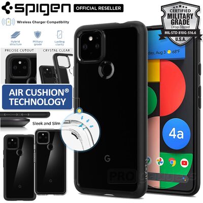 Genuine SPIGEN Ultra Hybrid Shockproof Clear Hard Cover for Google Pixel 4a 5G Case