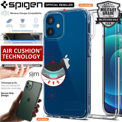 Genuine SPIGEN Crystal Hybrid Tough Bumper Cover for Apple iPhone 12 mini (5.4-inch) Case