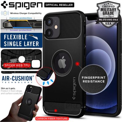 Genuine SPIGEN Rugged Armor Resilient Ultra Soft Cover for Apple iPhone 12 mini (5.4-inch) Case