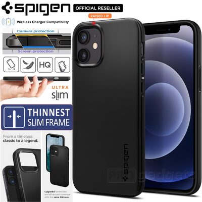 Genuine SPIGEN Ultra Thin Fit Slim Hard Cover for Apple iPhone 12 mini (5.4-inch) Case