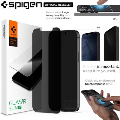Genuine SPIGEN Glas.tR Privacy HD Slim Tempered Glass for Apple iPhone 12 mini (5.4-inch) Glass Screen Protector
