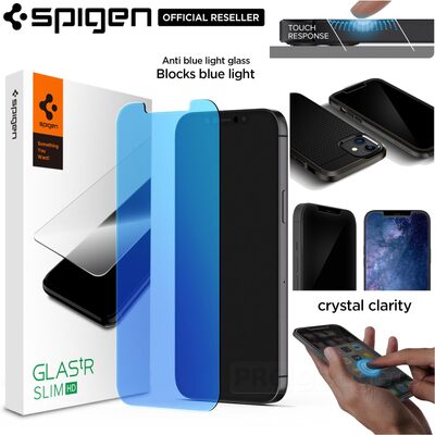Genuine SPIGEN Glas.tR Antiblue HD Slim Tempered Glass for Apple iPhone 12 mini (5.4-inch) Glass Screen Protector