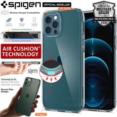 Genuine SPIGEN Crystal Hybrid Tough Bumper Cover for Apple iPhone 12 / iPhone 12 Pro (6.1-inch) Case