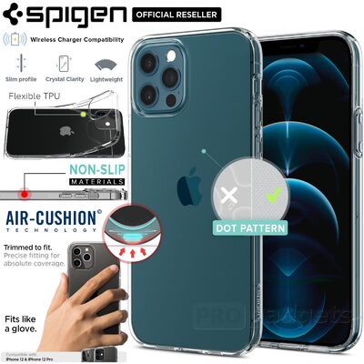Genuine SPIGEN Liquid Crystal Exact Fit Slim Soft Cover for Apple iPhone 12 / iPhone 12 Pro (6.1-inch) Case