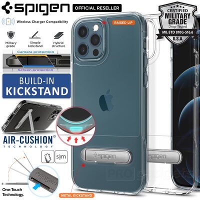 Genuine SPIGEN Slim Armor Essential S Hard Clear Cover for Apple iPhone 12 / iPhone 12 Pro (6.1-inch) Case