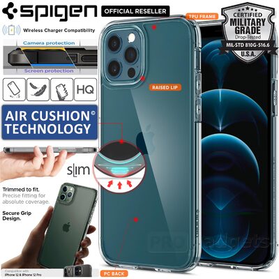 Genuine SPIGEN Ultra Hybrid Air Cushion Bumper Hard Cover for Apple iPhone 12 / iPhone 12 Pro (6.1-inch) Case