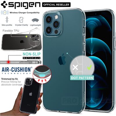 Genuine SPIGEN Crystal Flex Ultra Slim TPU Soft Cover for Apple iPhone 12 Pro Max (6.7-inch) Case