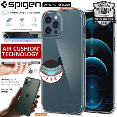 Genuine SPIGEN Crystal Hybrid Tough Bumper Cover for Apple iPhone 12 Pro Max (6.7-inch) Case