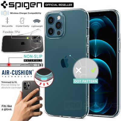 Genuine SPIGEN Liquid Crystal Exact Fit Slim Soft Cover for Apple iPhone 12 Pro Max (6.7-inch) Case