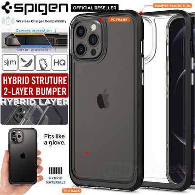 Genuine SPIGEN Neo Hybrid Crystal Clear Bumper Cover for Apple iPhone 12 Pro Max (6.7-inch) Case