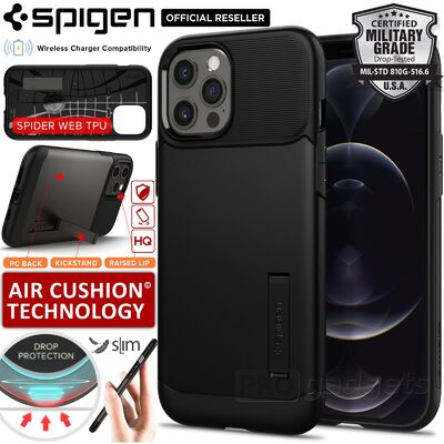 Genuine SPIGEN Slim Armor Heavy Duty Hard Cover for Apple iPhone 12 Pro Max (6.7-inch) Case