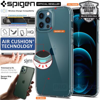 Genuine SPIGEN Ultra Hybrid Air Cushion Bumper Hard Cover for Apple iPhone 12 Pro Max (6.7-inch) Case