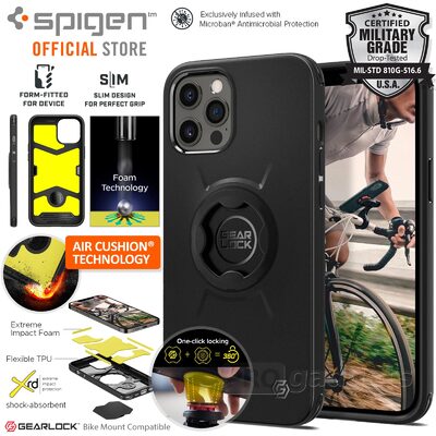 Genuine Spigen Gearlock GCF131 Tough Bike Mount Cover for Apple iPhone 12 Pro Max Case