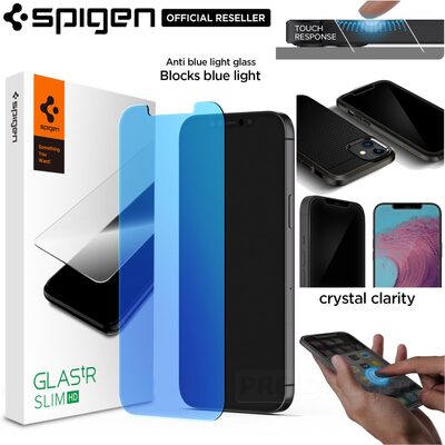Genuine SPIGEN Glas.tR Antiblue HD Slim Tempered Glass for Apple iPhone 12 Pro Max (6.7-inch) Screen Protector