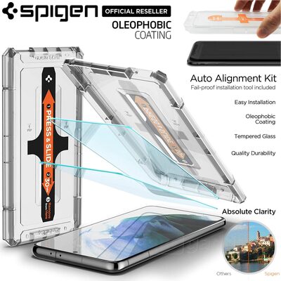SPIGEN GLAS.tR EZ Fit 2PCS Glass Screen Protector for Galaxy S21