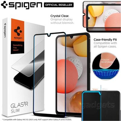 SPIGEN GLAS.tR Slim Full Cover Glass Screen Protector for Galaxy A42 5G
