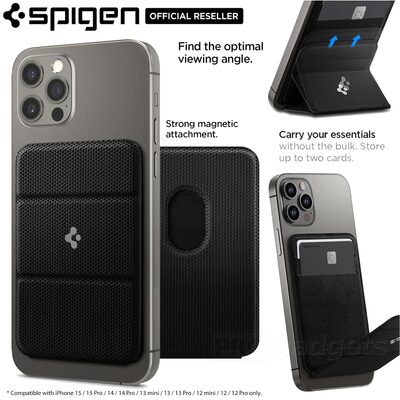SPIGEN Card Holder Smart Fold Wallet Case for iPhone 13 / 12 Series MagSafe