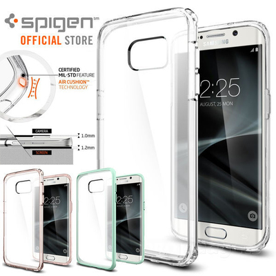 Galaxy S7 Edge Case,Genuine SPIGEN Ultra Hybrid SOFT Bumper Cover for Samsung