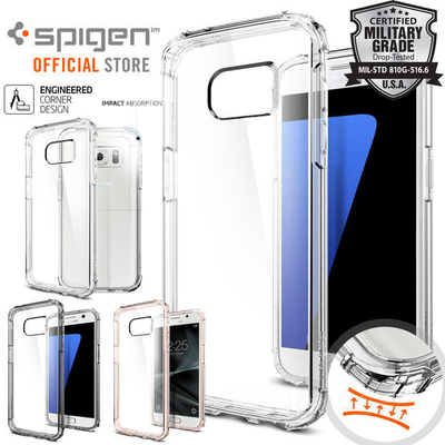 Galaxy S7 Case,Genuine SPIGEN Crystal Shell Engineered Bumper Cover for Samsung