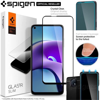 SPIGEN GLAS.tR Slim Full Cover Glass Screen Protector for Redmi Note 9T/Redmi Note 9/5G